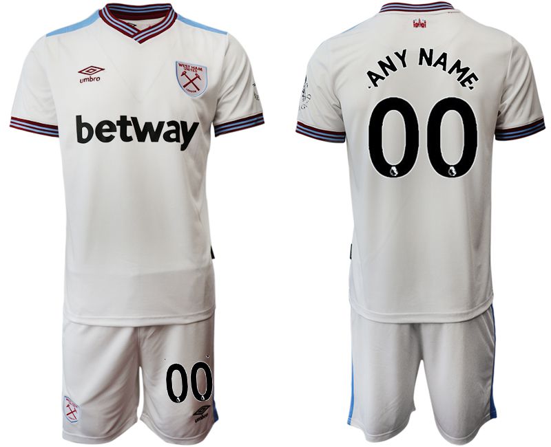 Men 2019-2020 club West Ham United home customized white Soccer Jerseys